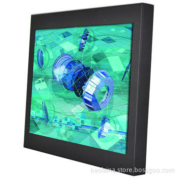 Metal Interactive/touchscreen terminals 8-inch Square display with VGA/AV for Automation